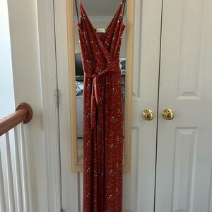 Kaileigh Rust Floral Jumpsuit